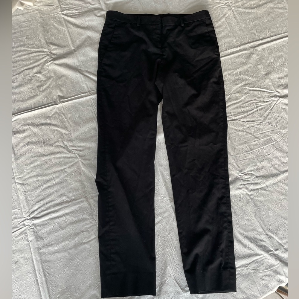 MONCLER black dress pants with belt loops